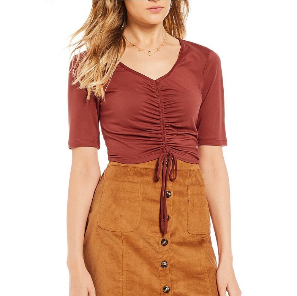 Cinched Front Knit Top